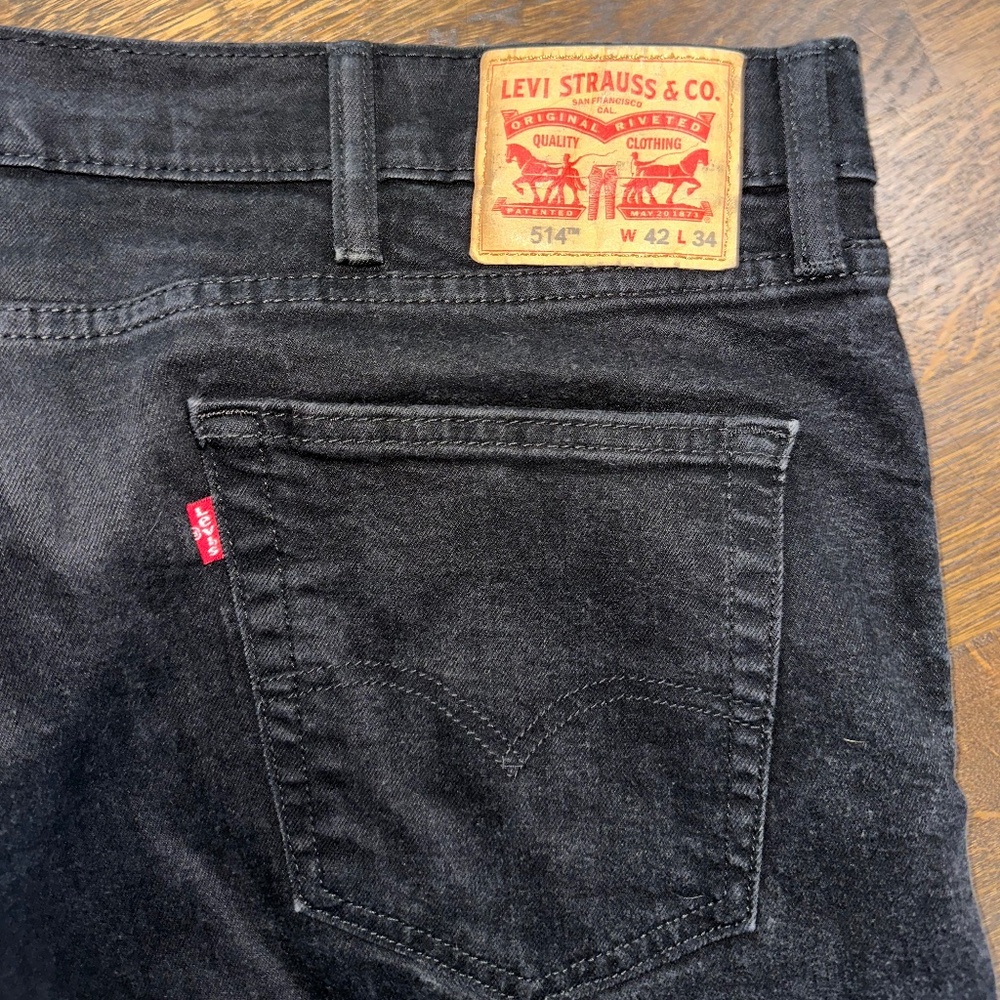 Womens Levi Black Skinny Jeans Size 42W 34L